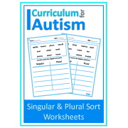 Singular or Plural Sort Worksheets